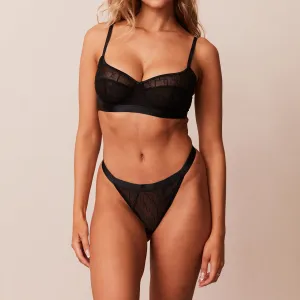 Chic Balcony Soutien-Gorge - Noir