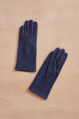 Chic Plain Gloves in Navy