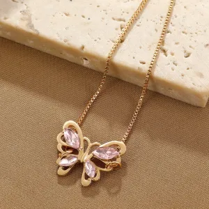 Chic Rhinestone Butterfly Bracelet