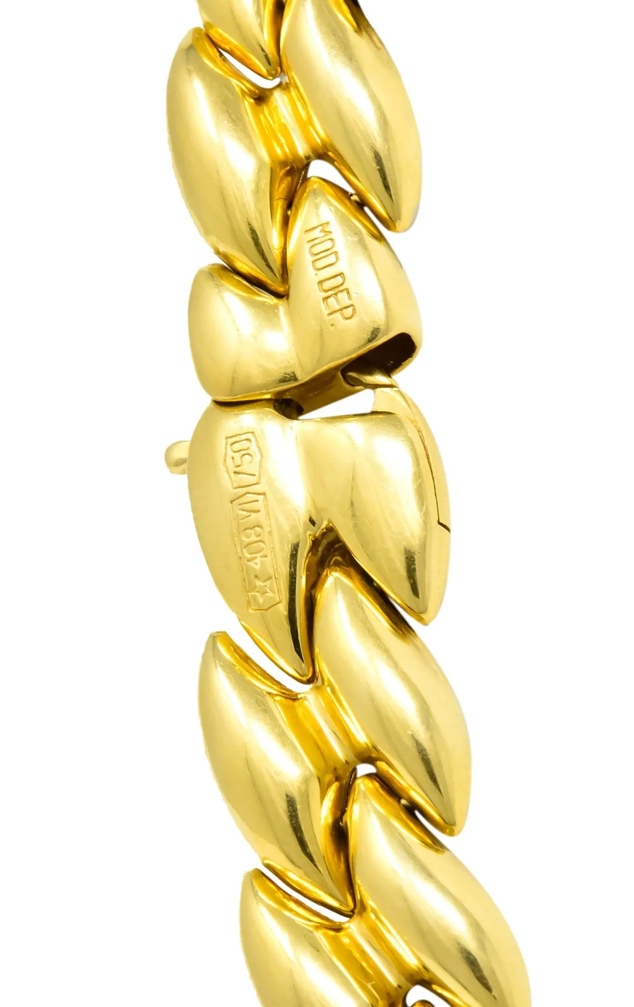 Chimento 18 Karat Two-Tone Gold Italian Puffed Reversible Collar Necklace