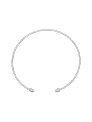 Choker Abierto Torcido Con Borde Zirconias