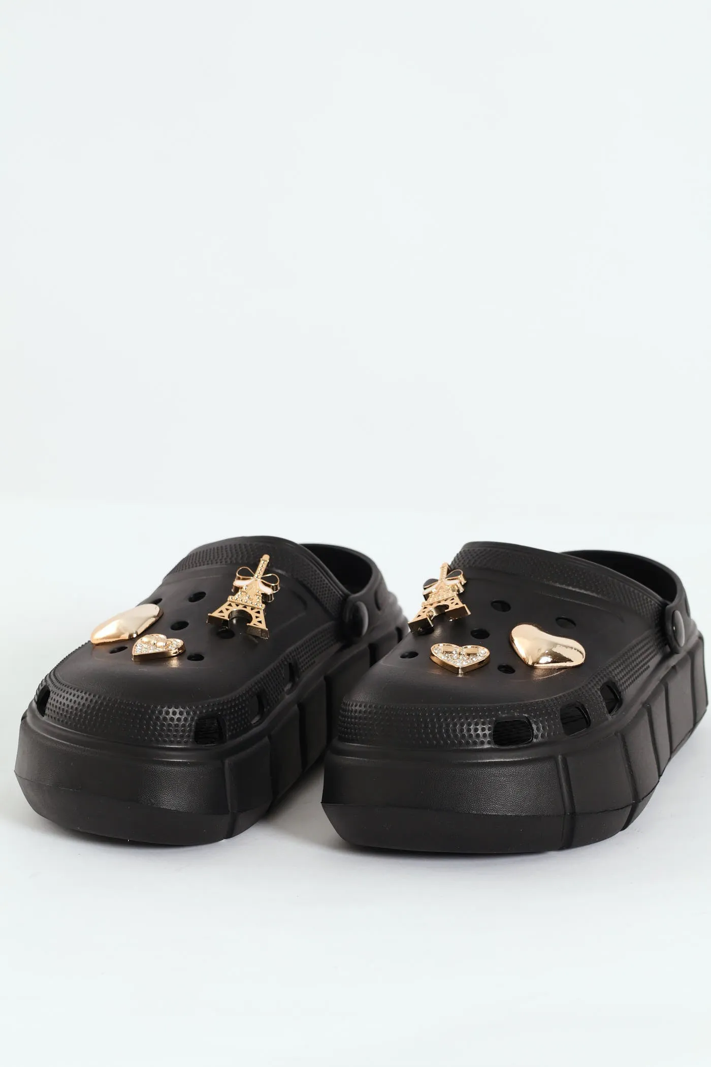 Chunky Flatform Eva Clog - Black