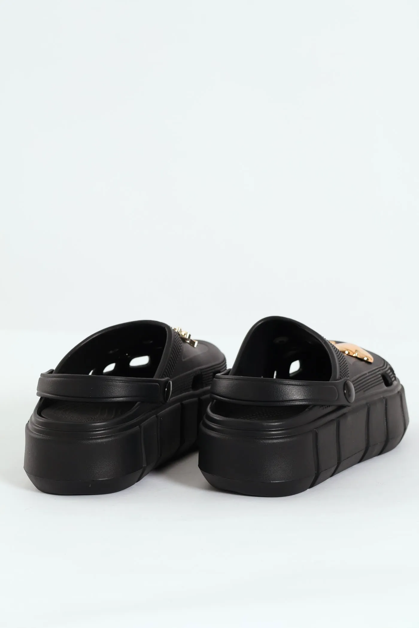 Chunky Flatform Eva Clog - Black