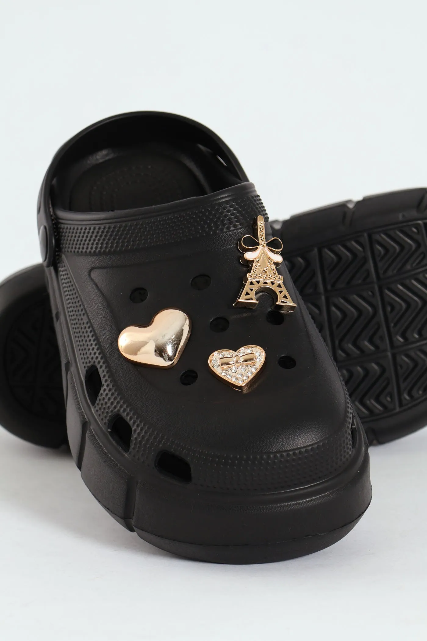 Chunky Flatform Eva Clog - Black