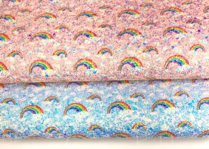 Chunky Glitter Rainbow Sheet - Blue and Pink