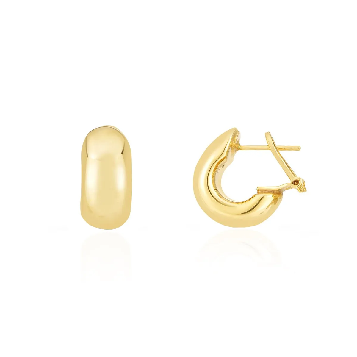 Chunky Gold C-Hoop Earrings