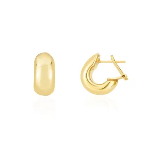 Chunky Gold C-Hoop Earrings