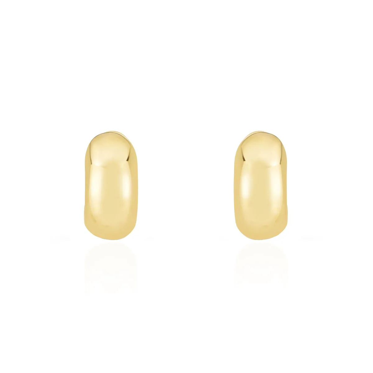 Chunky Gold C-Hoop Earrings