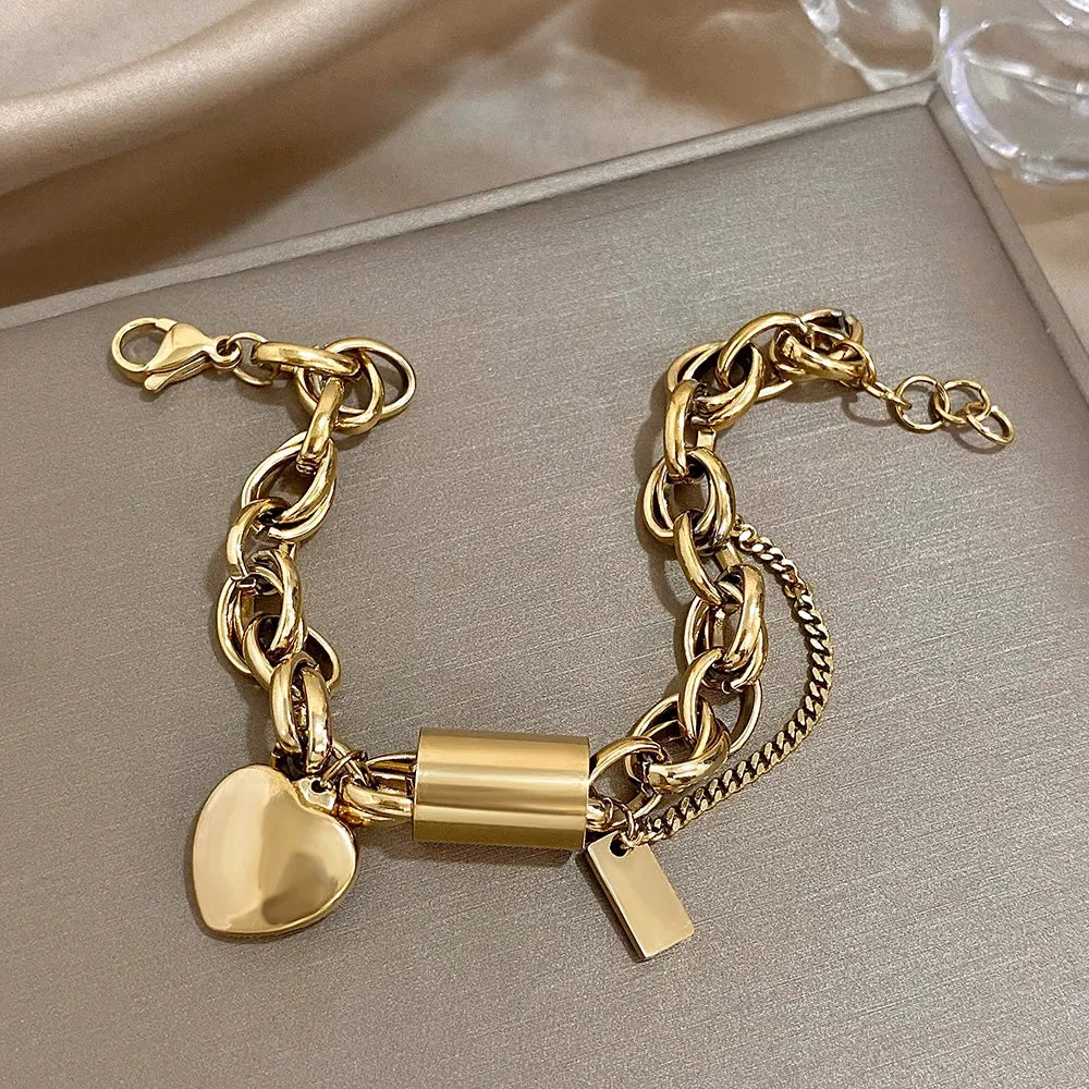 Chunky Heart Bracelet
