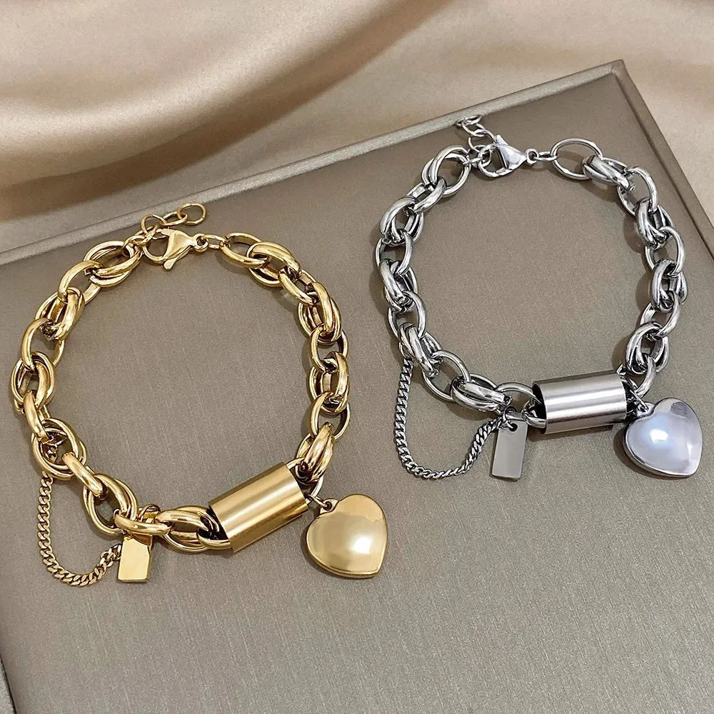 Chunky Heart Bracelet