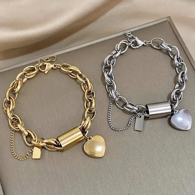 Chunky Heart Bracelet