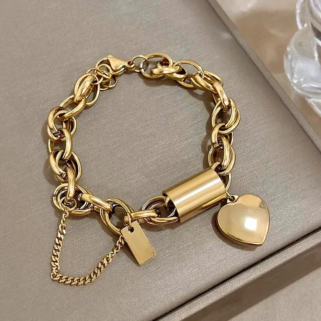Chunky Heart Bracelet