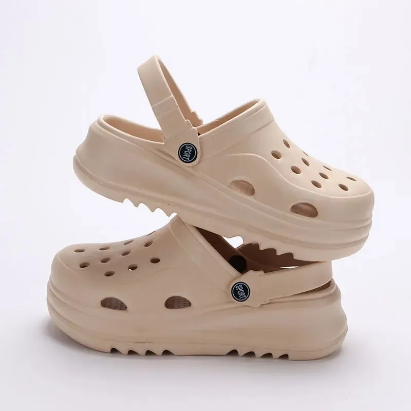 Chunky Platform Clogs Shoes for Women Thick Bottom Non Slip Beach Sandals Woman Summer 2024 Fashion Wedges EVA Sandals Slippers