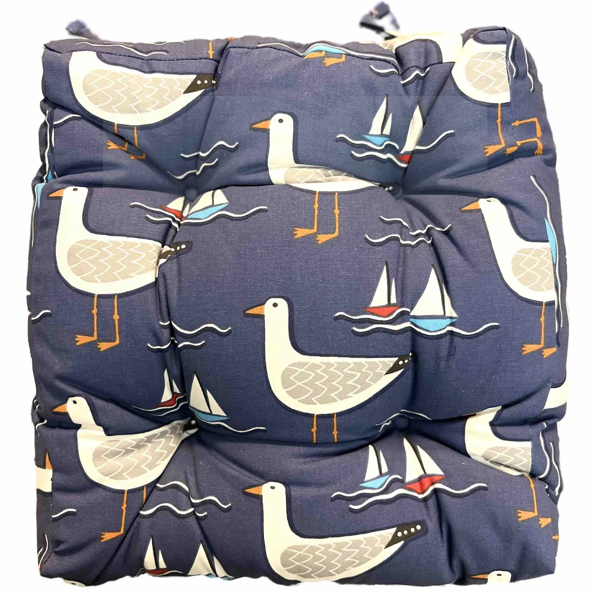 Chunky Seat Pad - Seagulls Navy
