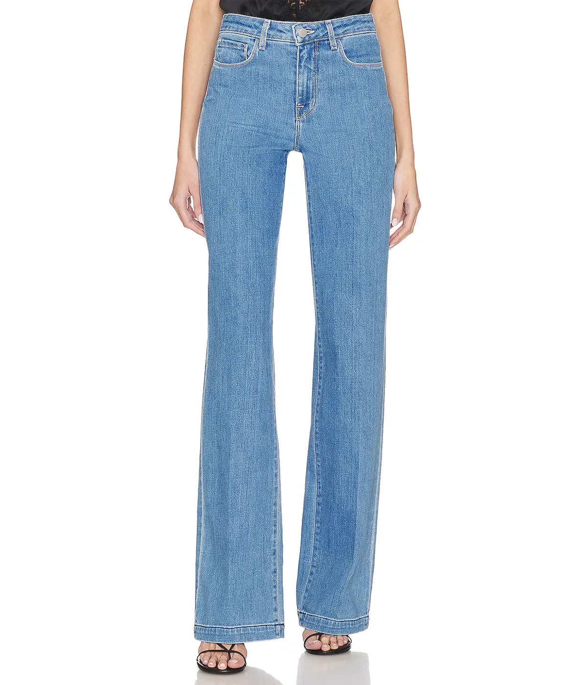 Clayton High Rise Wide Leg Jean in Salina