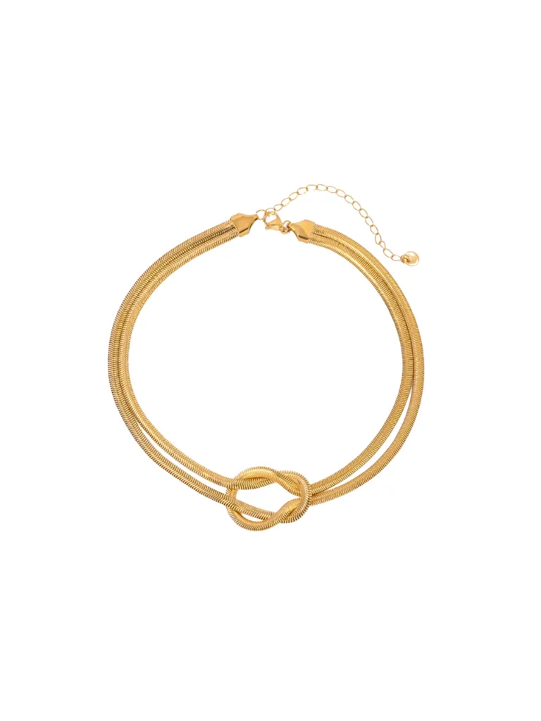 Collar Doble Con Nudo