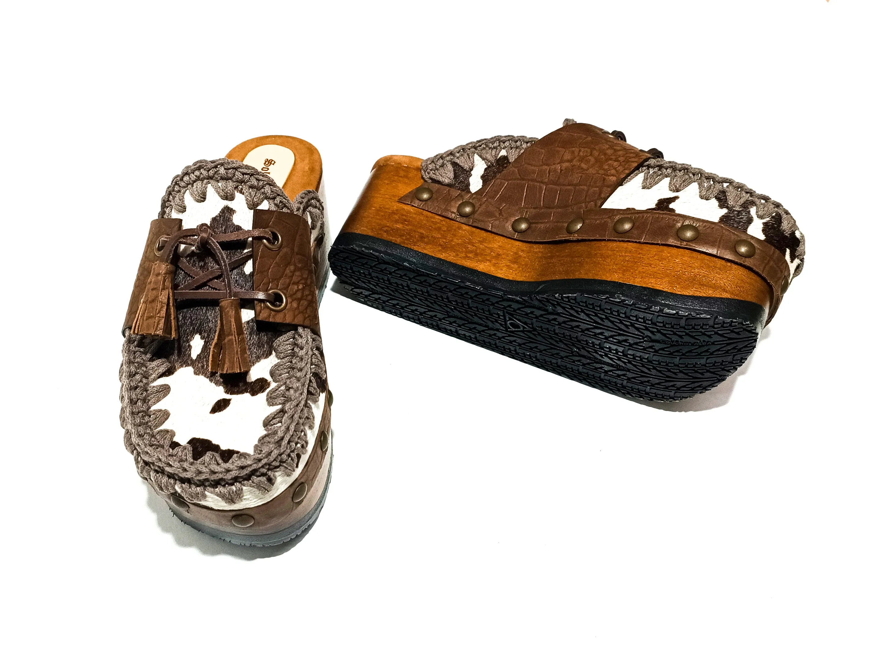 Cowhide Moccasin Clogs