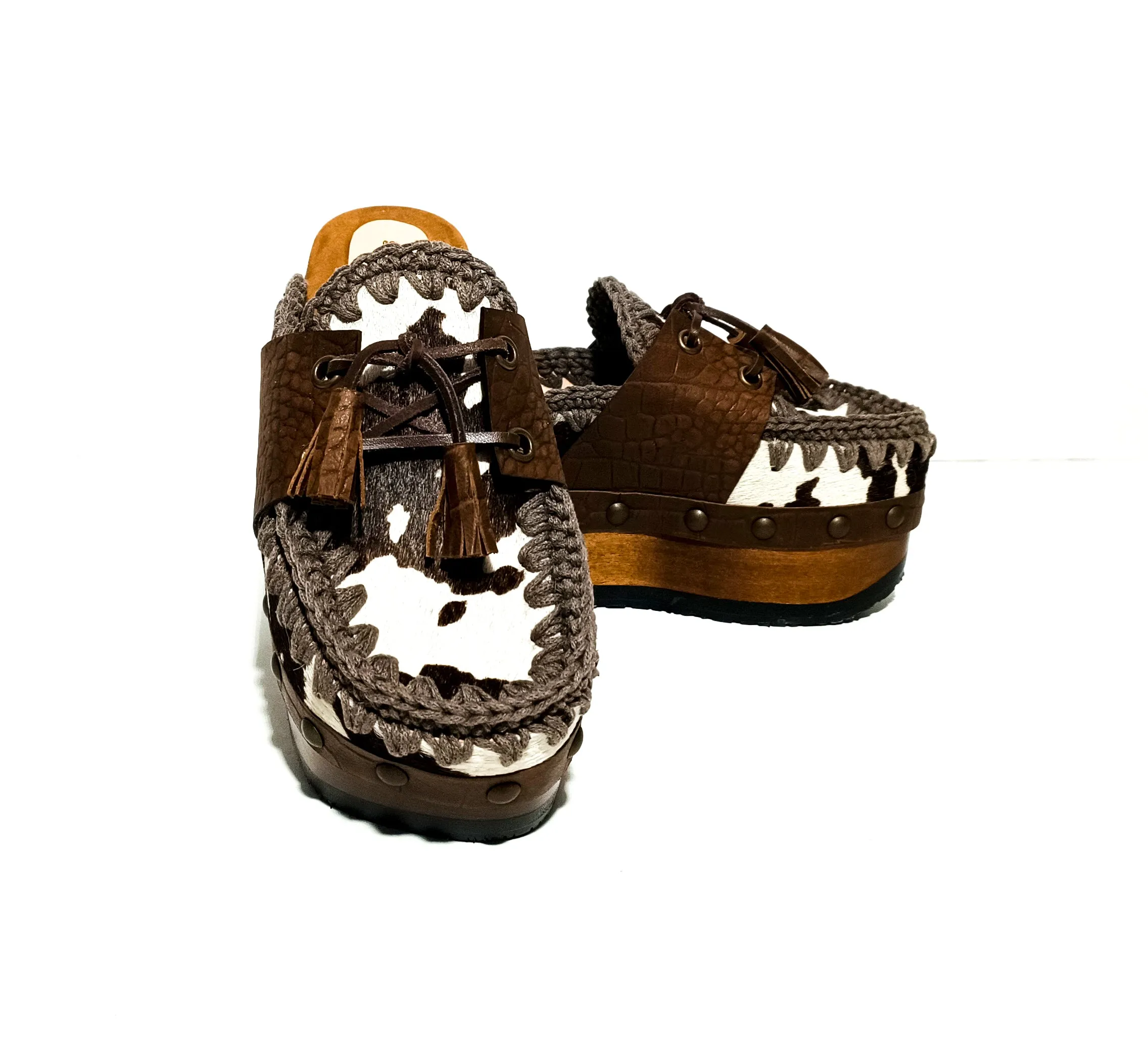 Cowhide Moccasin Clogs