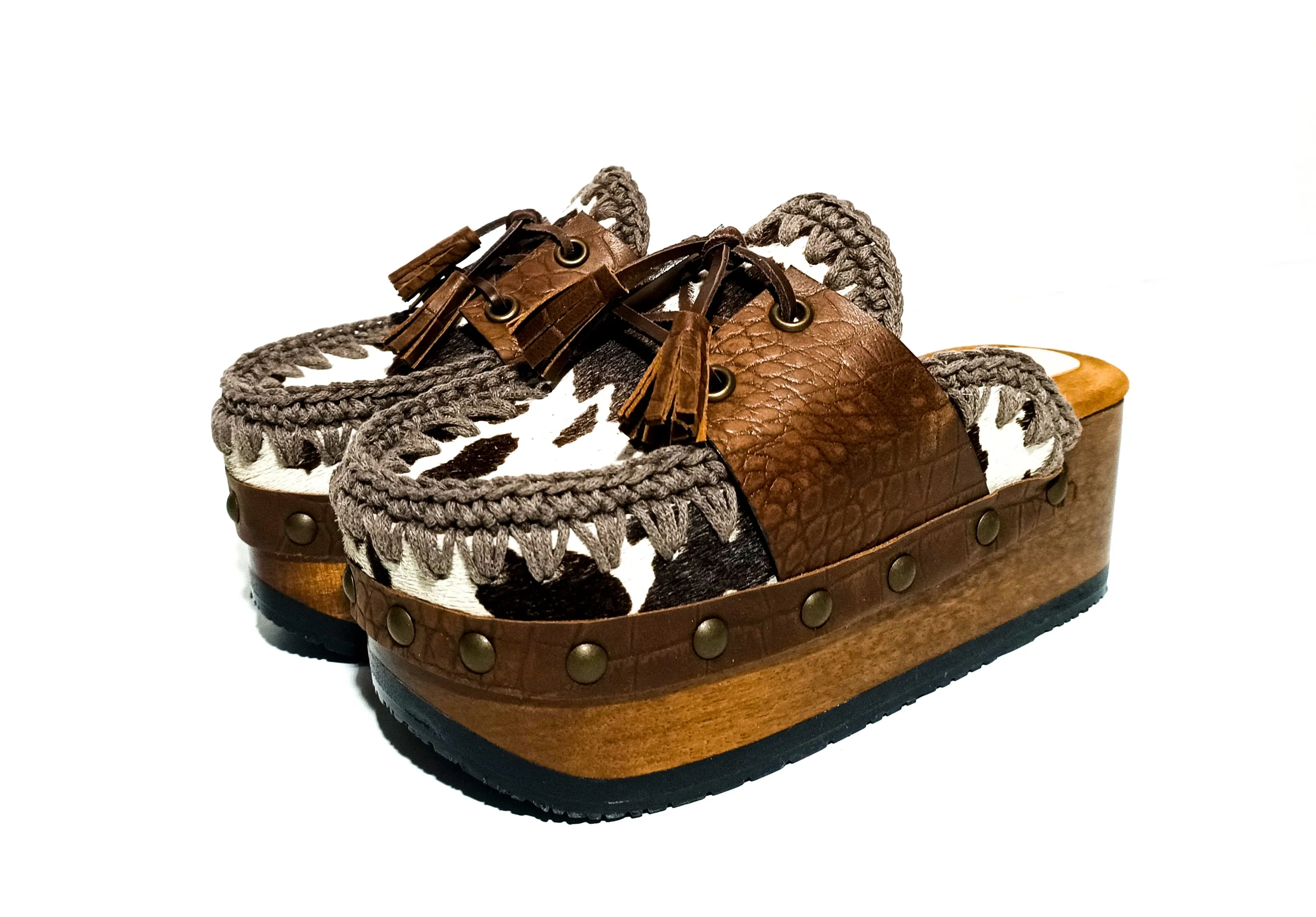 Cowhide Moccasin Clogs