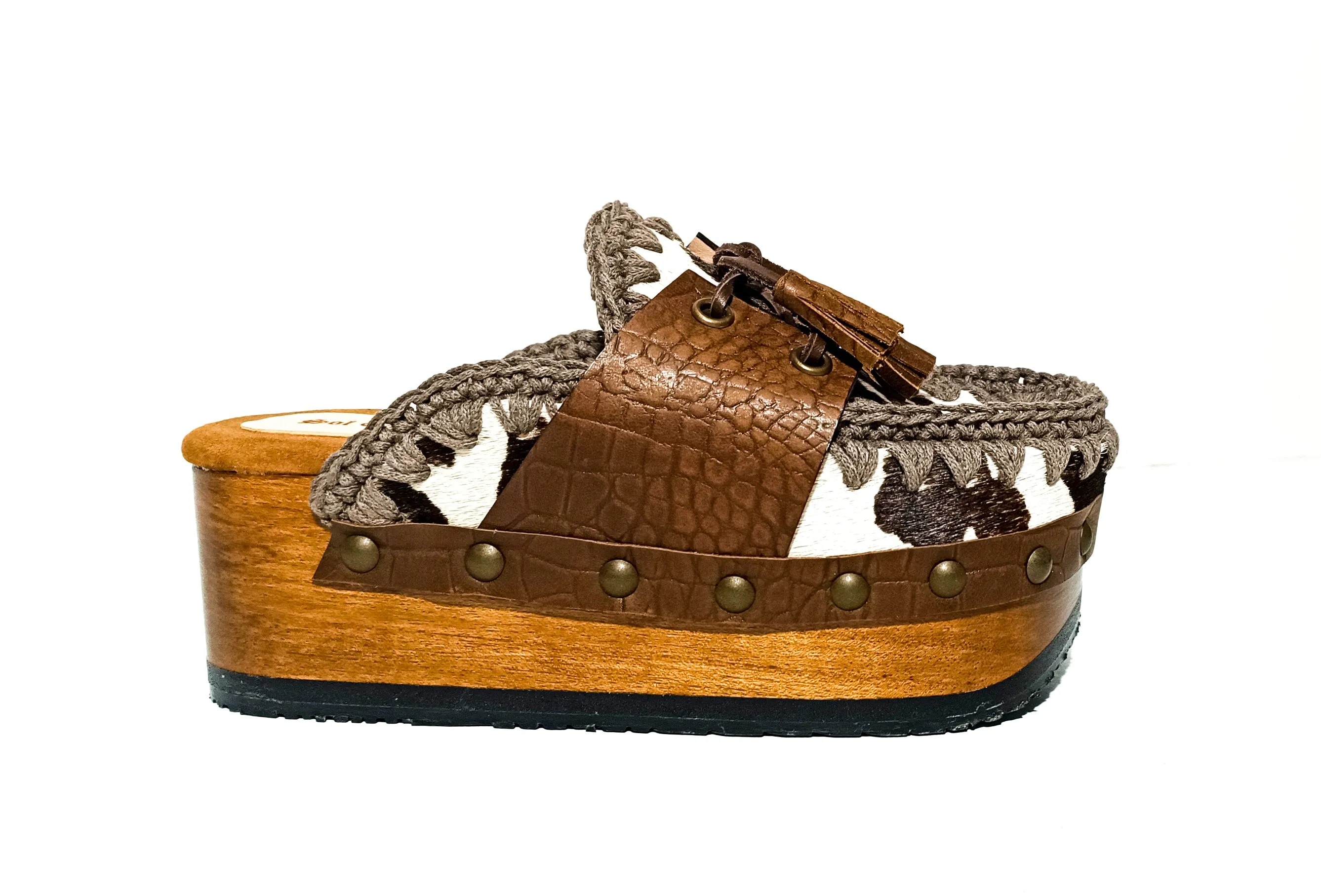 Cowhide Moccasin Clogs