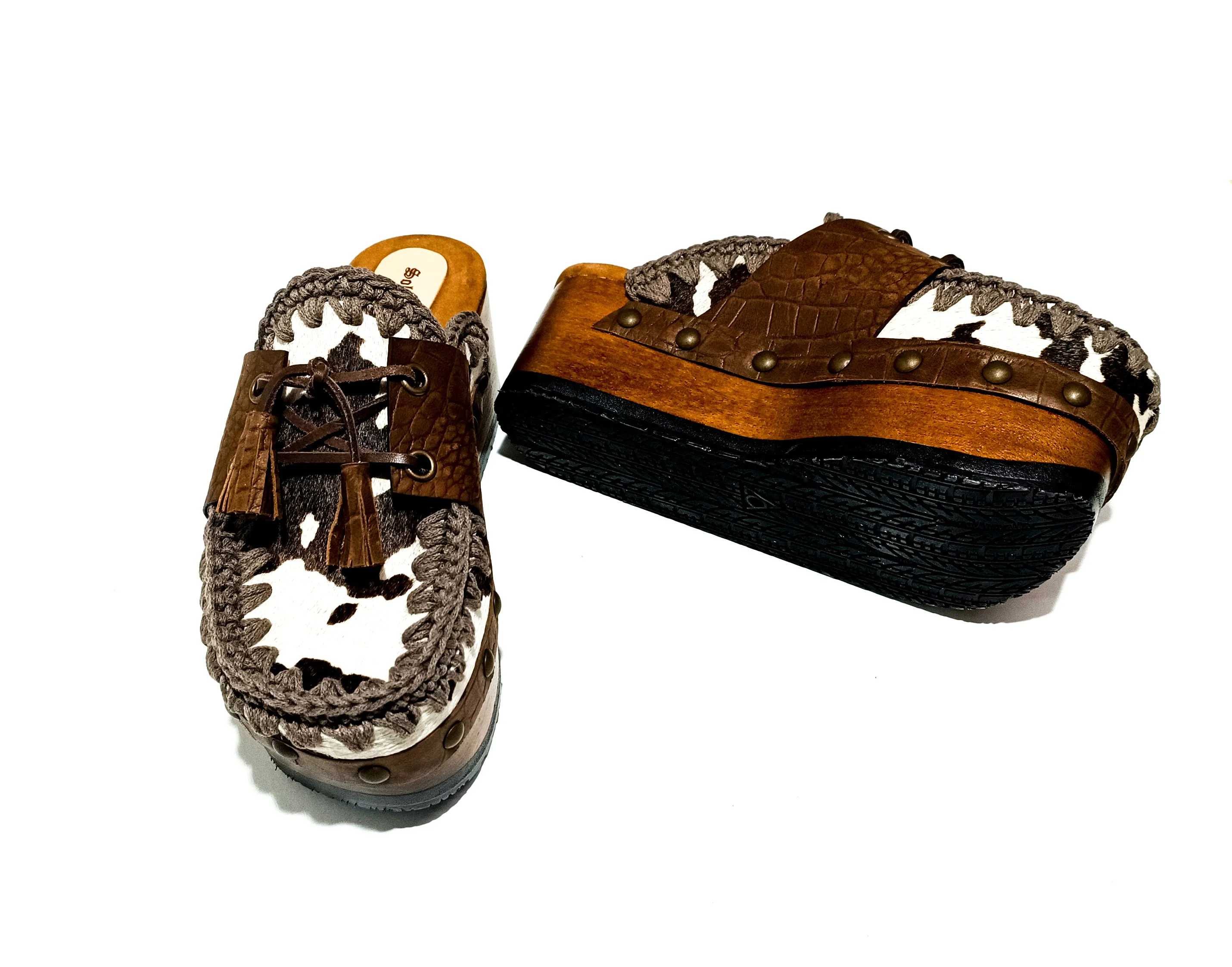 Cowhide Moccasin Clogs