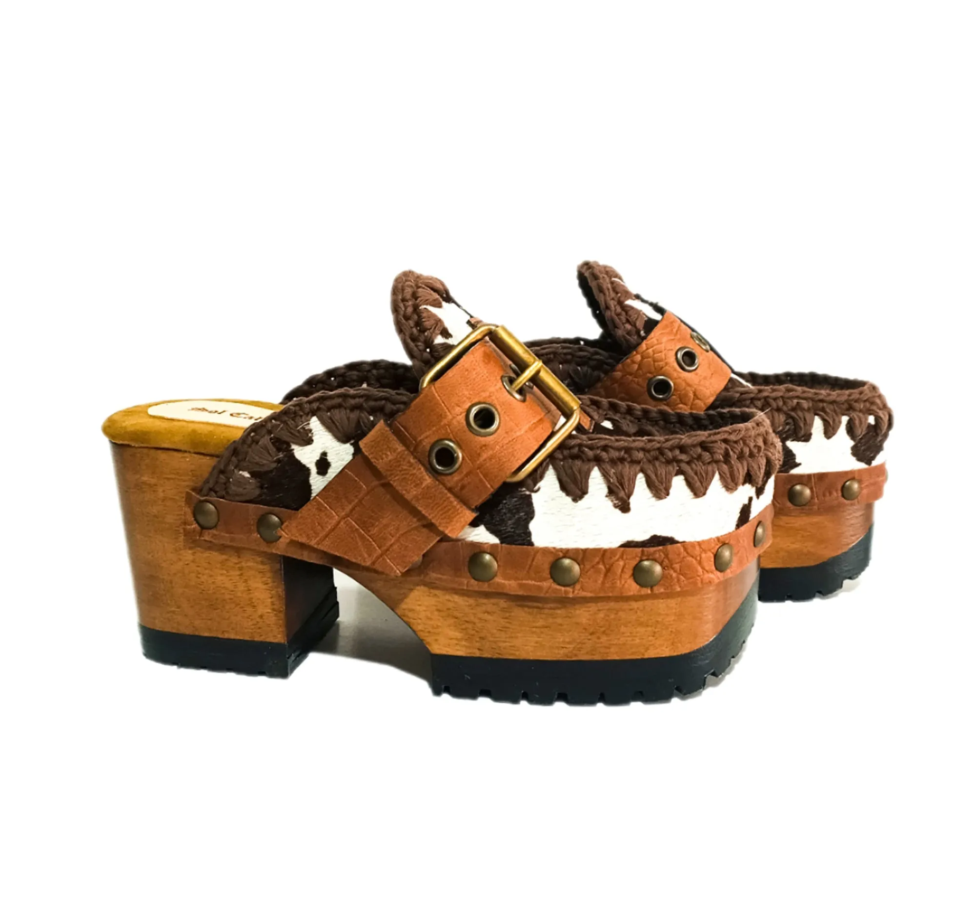 Cowhide Oxford Clogs