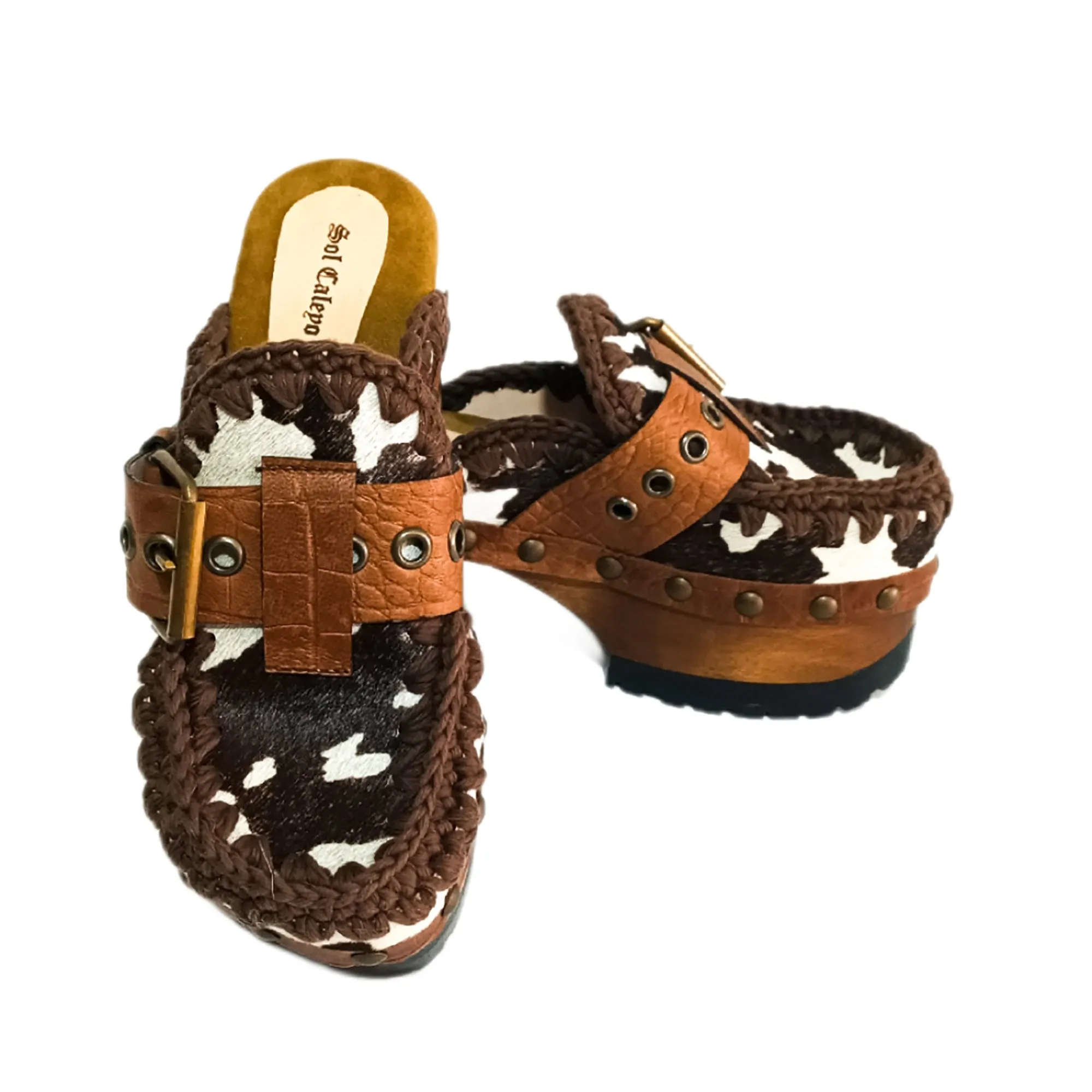 Cowhide Oxford Clogs