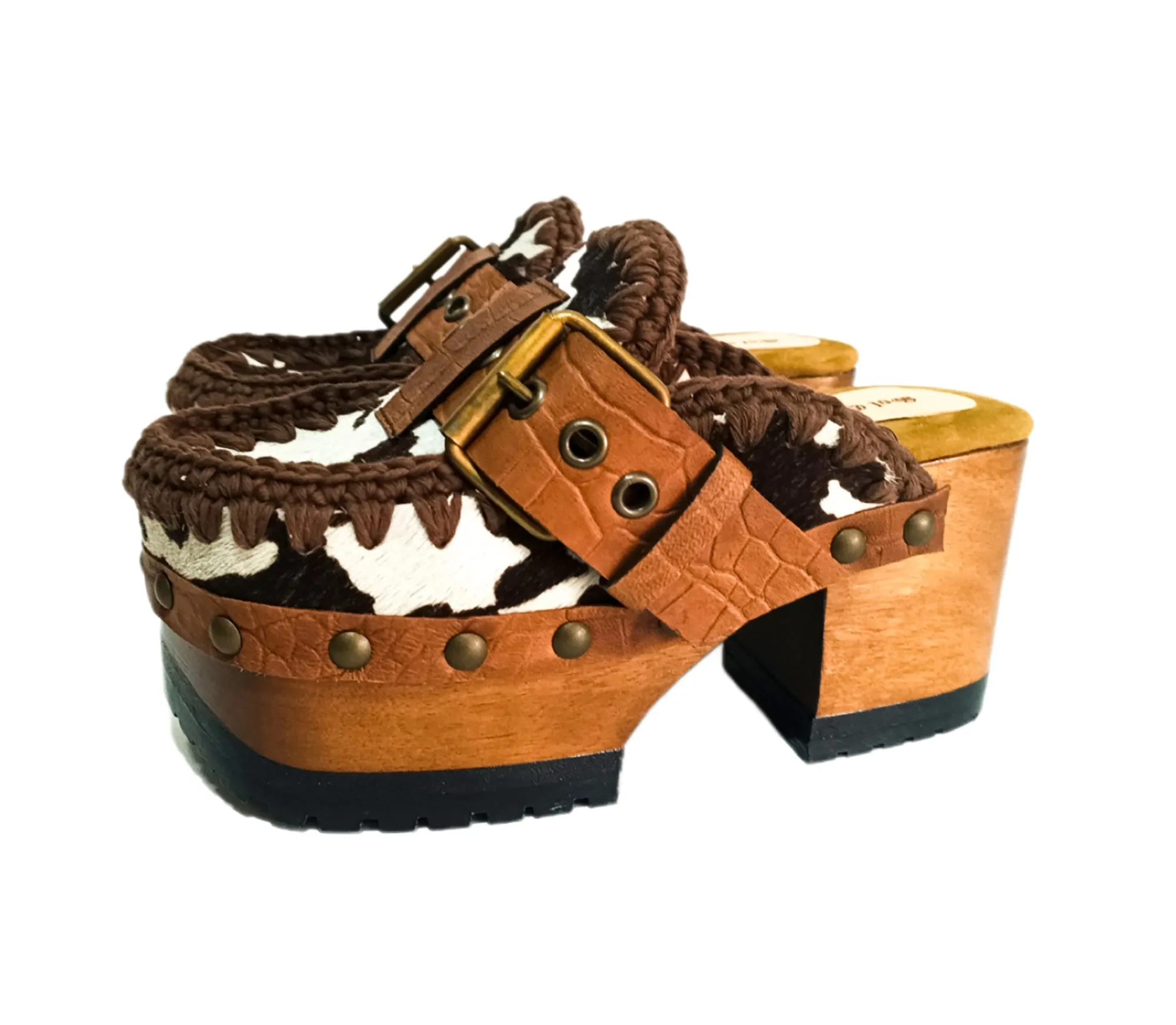 Cowhide Oxford Clogs