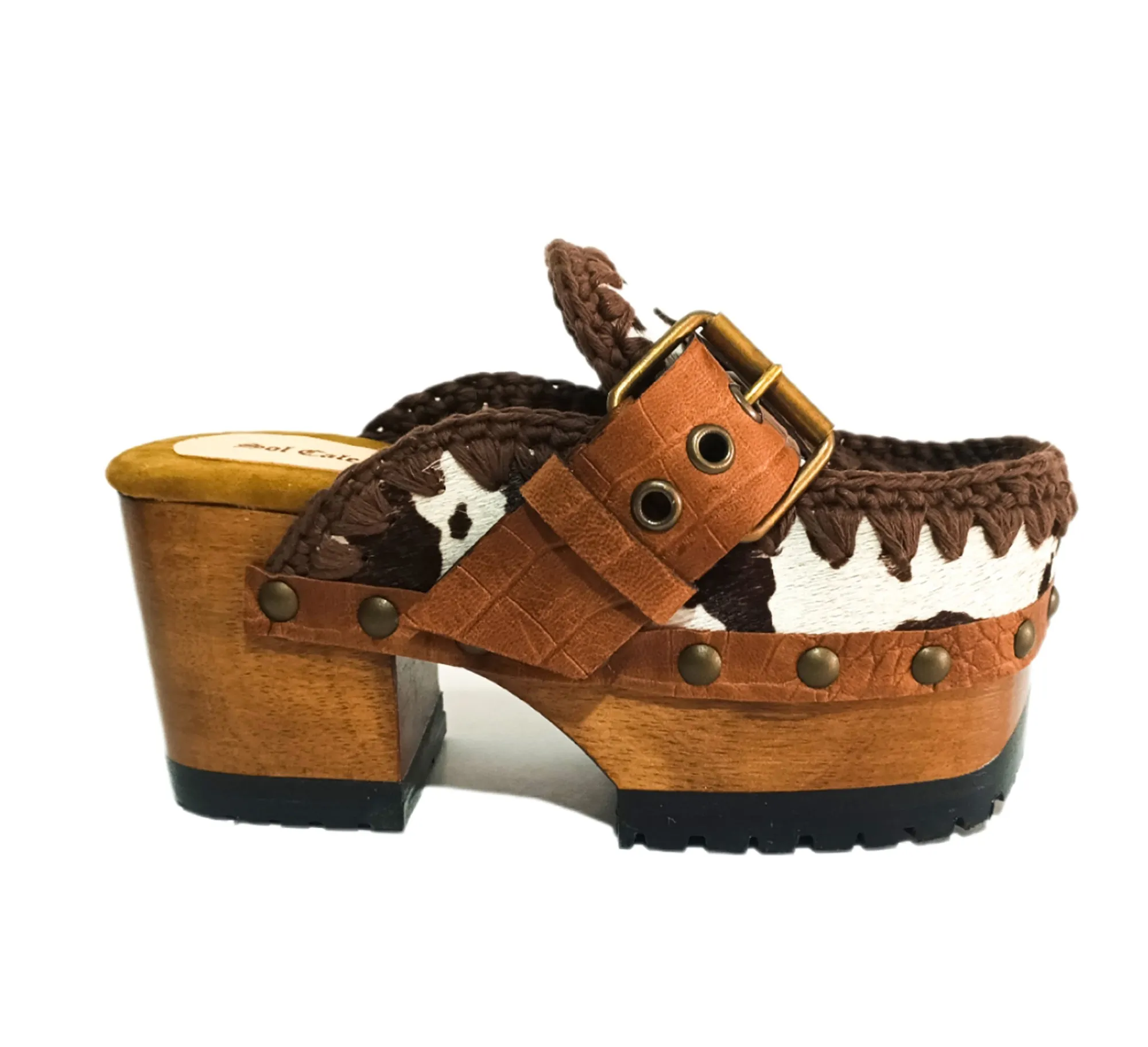Cowhide Oxford Clogs