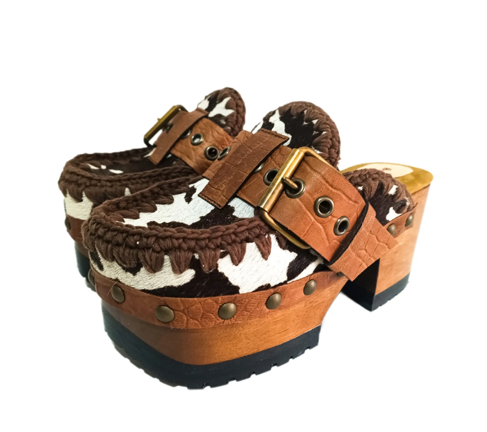 Cowhide Oxford Clogs