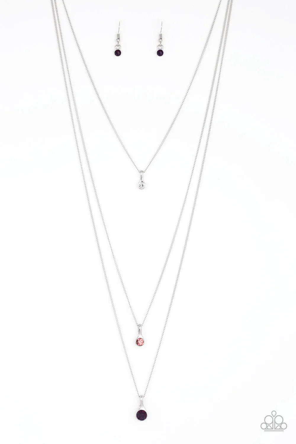 Crystal Chic - Purple Necklace