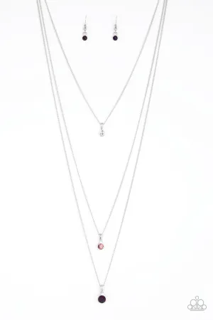 Crystal Chic - Purple Necklace