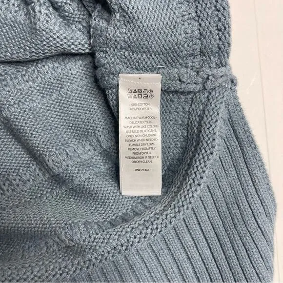 Cupcake And Cashmere Chunky Cable Knit High Low Sweater Oversized Size Small