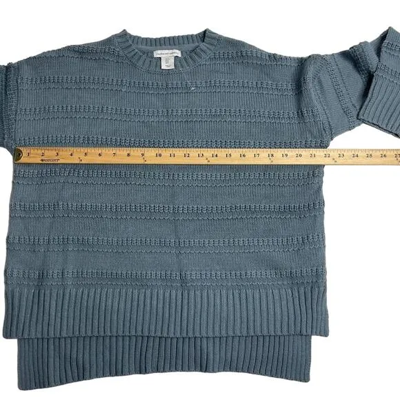 Cupcake And Cashmere Chunky Cable Knit High Low Sweater Oversized Size Small