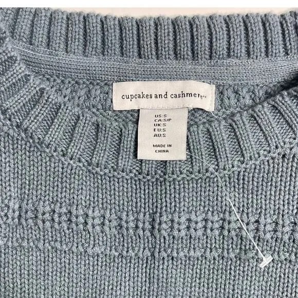 Cupcake And Cashmere Chunky Cable Knit High Low Sweater Oversized Size Small