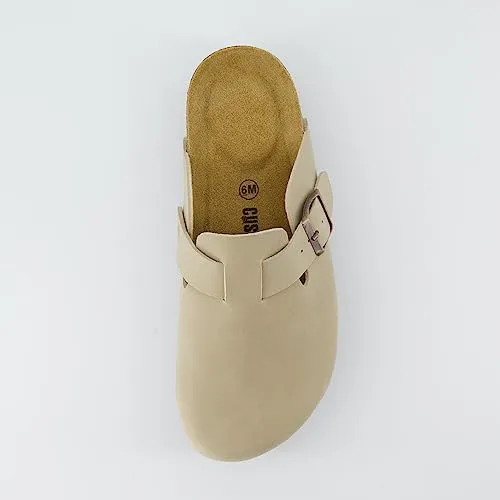 CUSHIONAIRE Women's Loom Cork Footbed Platform Clog with  Comfort, Wide Widths Available