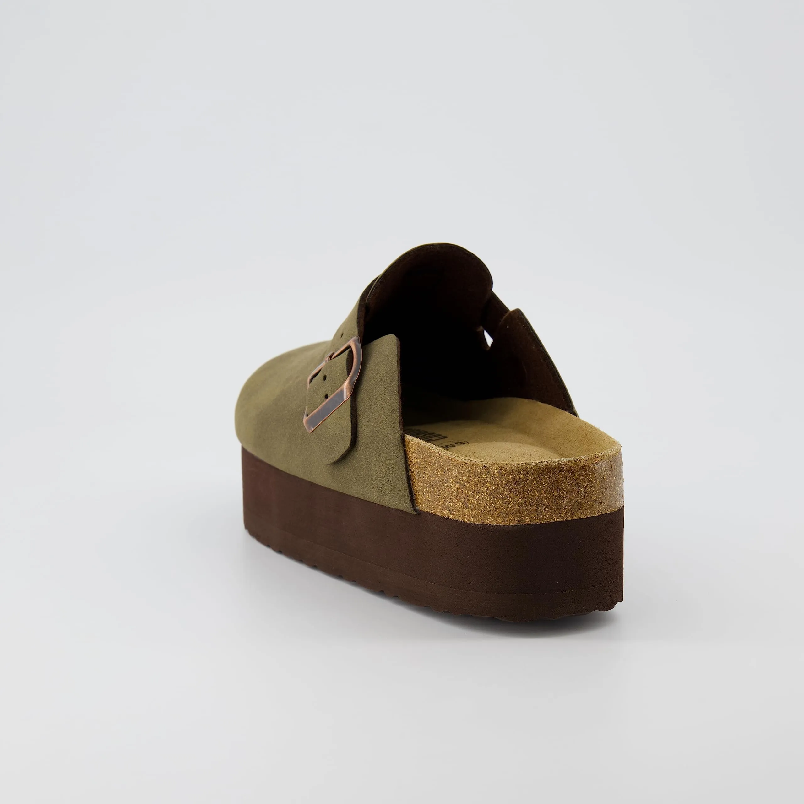 CUSHIONAIRE Women's Loom Cork Footbed Platform Clog with  Comfort, Wide Widths Available