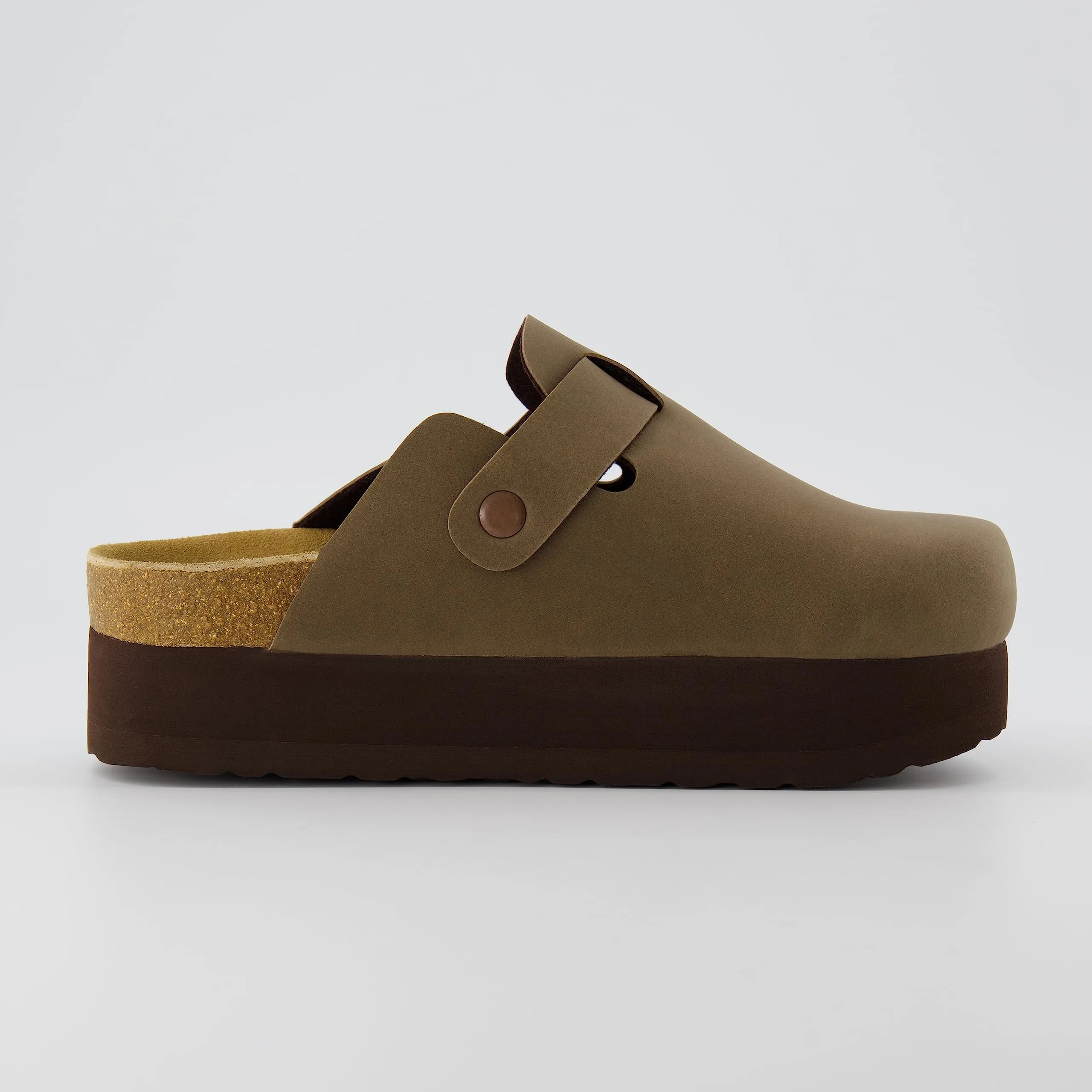 CUSHIONAIRE Women's Loom Cork Footbed Platform Clog with  Comfort, Wide Widths Available