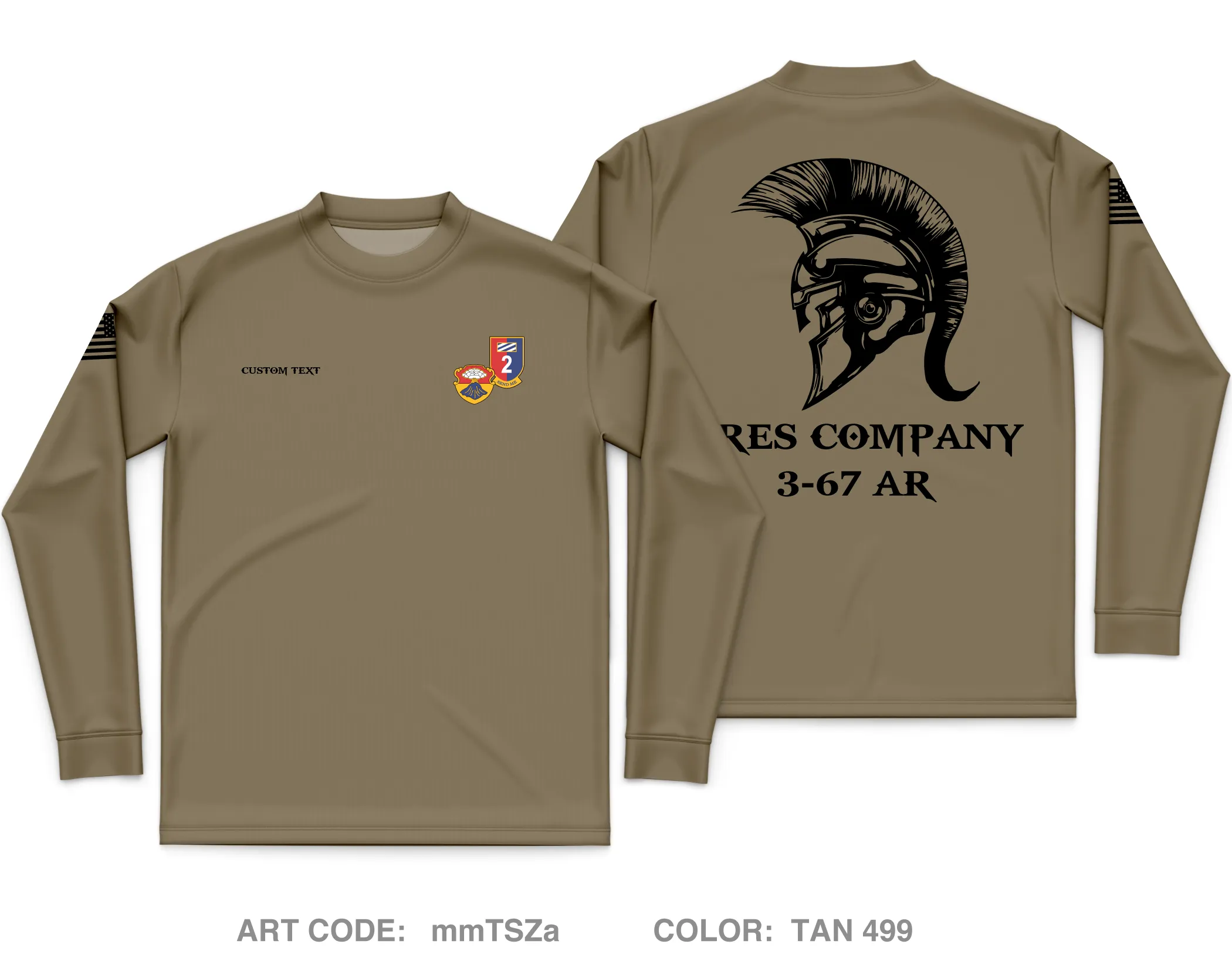 Custom A CO. 3-67 AR Core Men's LS Performance Tee - mmTSZa