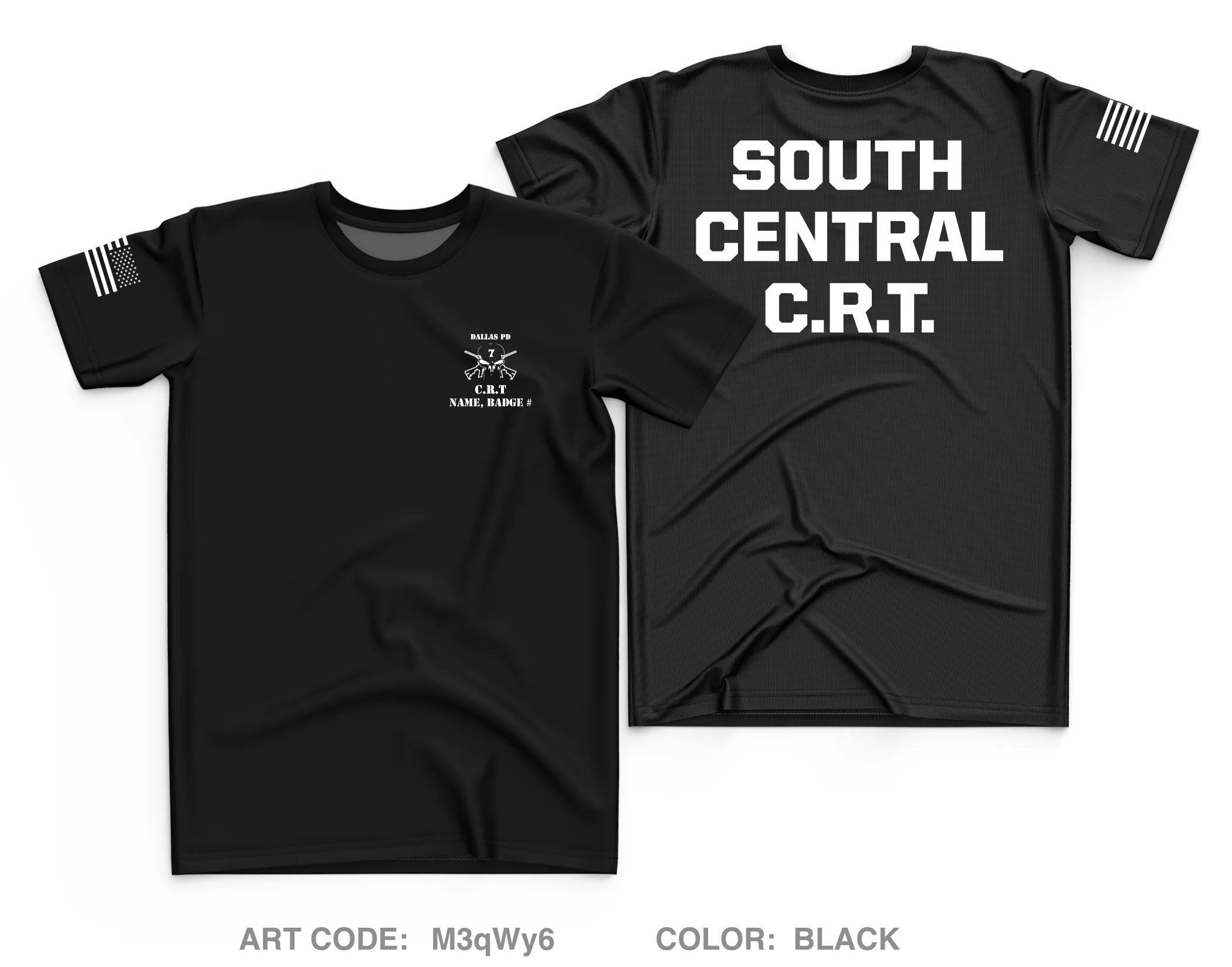 CUSTOM Dallas PD Store 1 Core Men's SS Performance Tee - M3qWy6