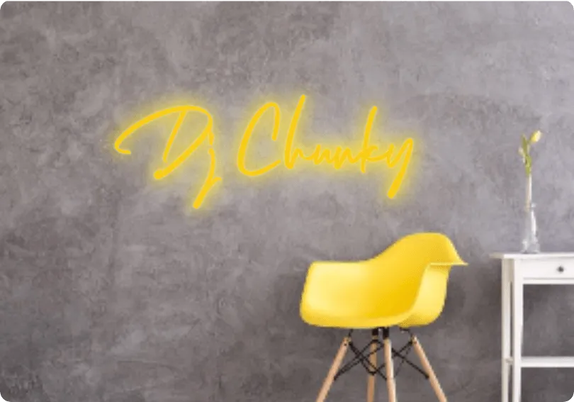 Custom text: Dj Chunky