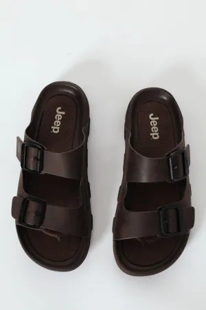 Daytona Chunky 2 Buckle Birki Sandal - Dark Brown