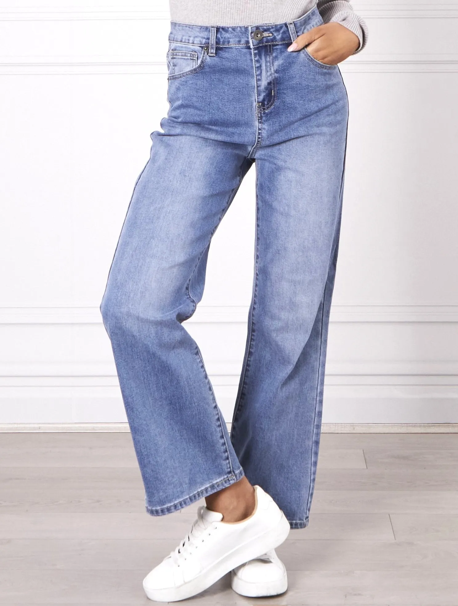 Demi Wide leg Jeans - Blue