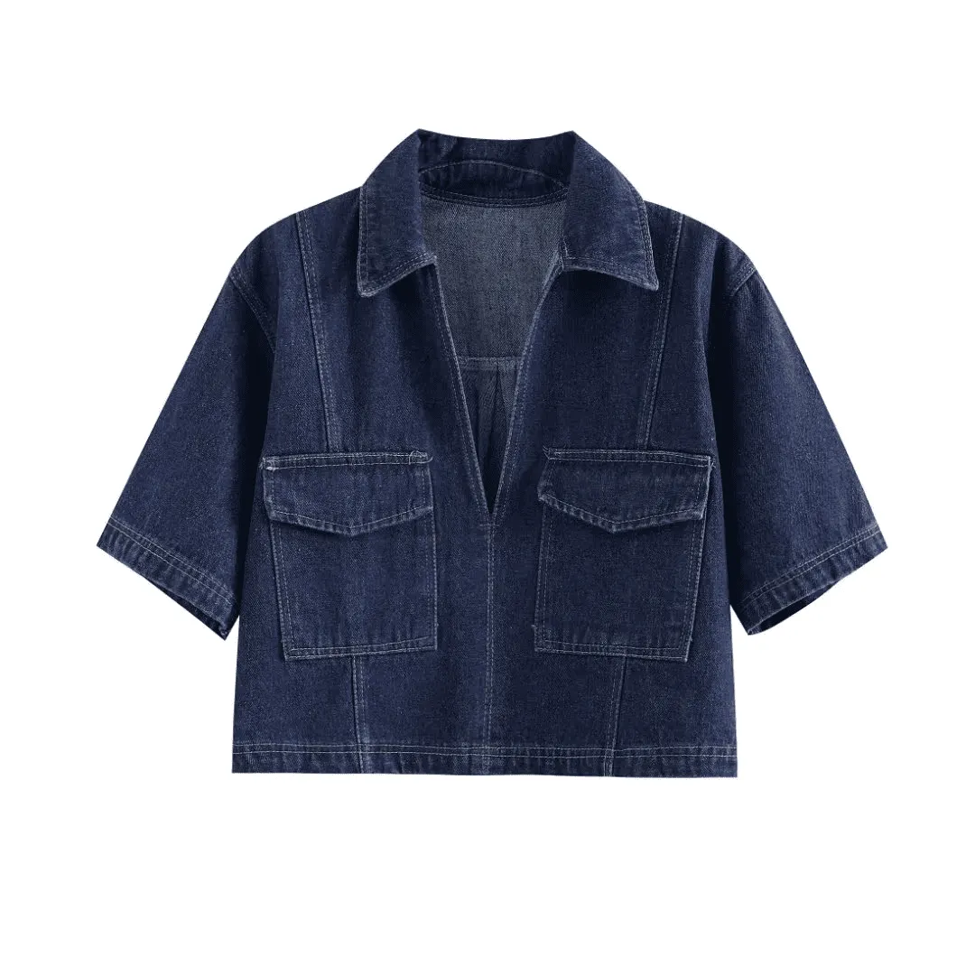 Denim Two-Piece Set