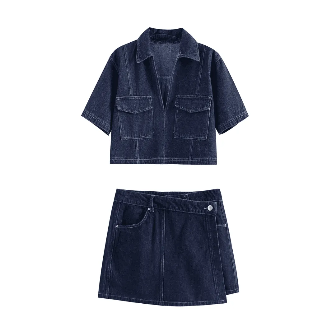 Denim Two-Piece Set