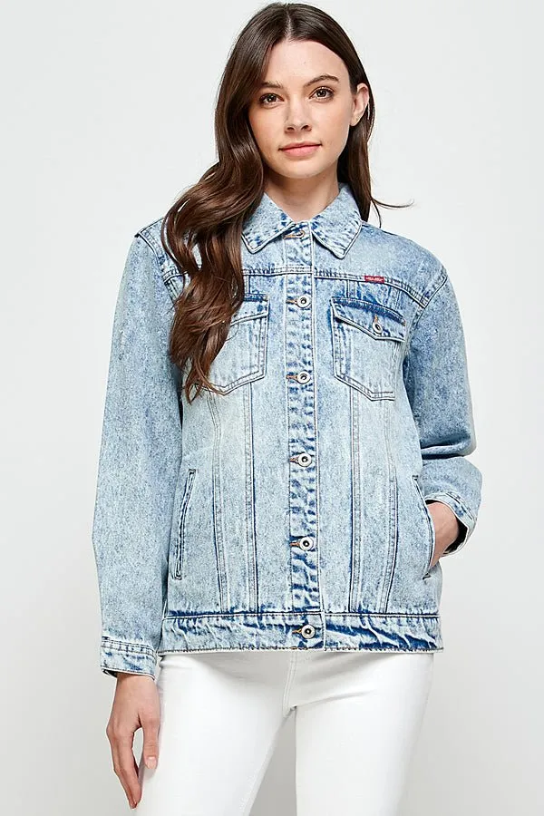 Destroyed Casual Denim Jacket