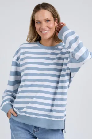 Elm Vivid Crew - Blue Stripe
