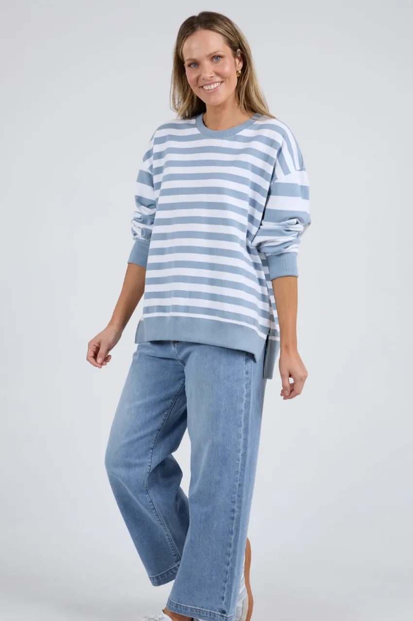Elm Vivid Crew - Blue Stripe