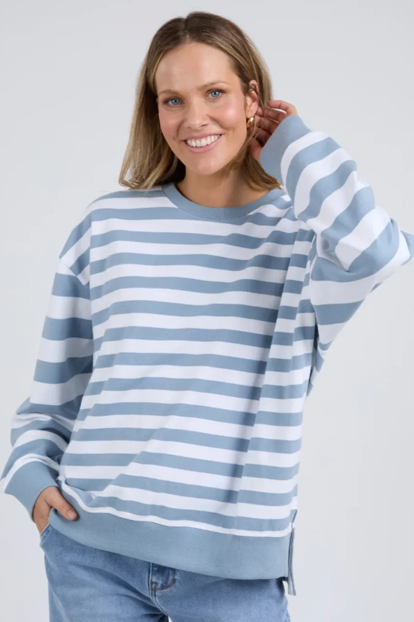 Elm Vivid Crew - Blue Stripe