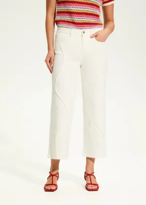 FDJ Christina Wide Crop Jeans – Ivory